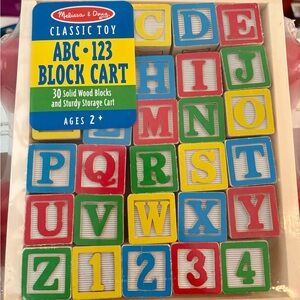 Melissa & Doug Classic ABC 123 Block Cart - Red, Blue, Green, Yellow